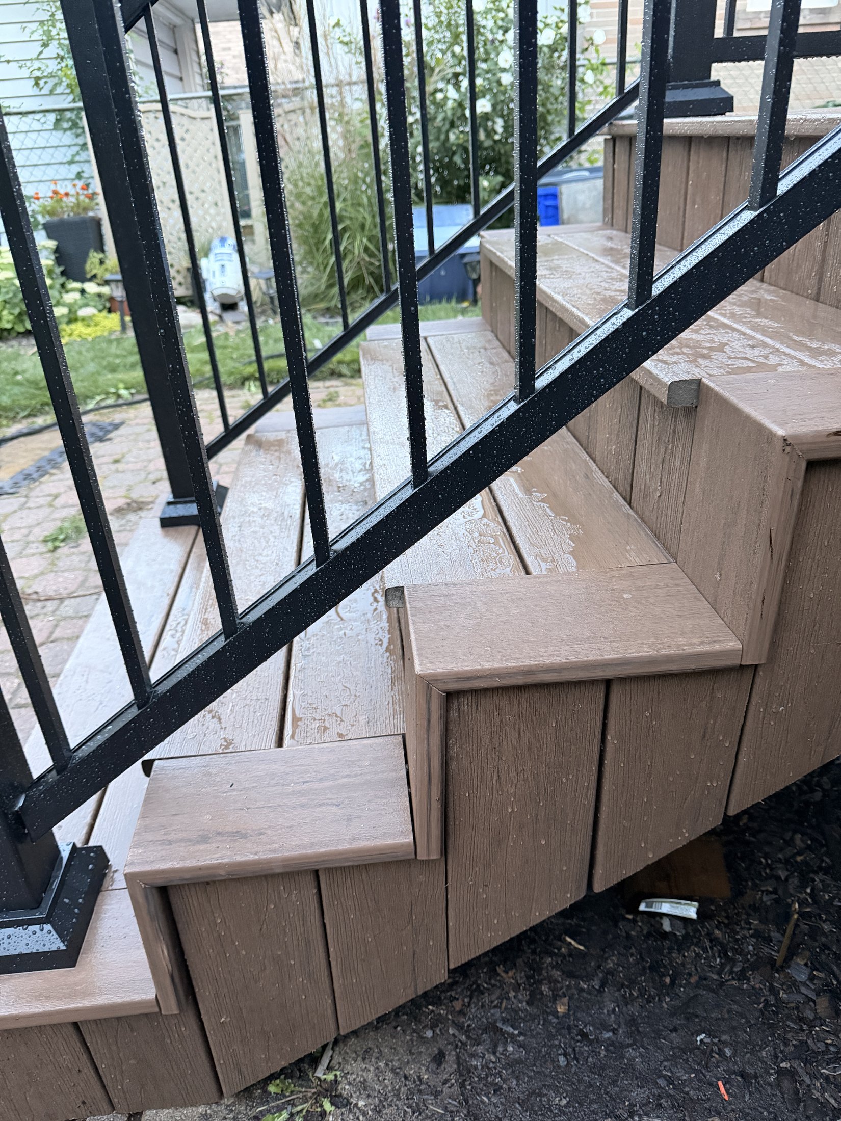 Dark Roast Composite Deck with Privacy Fence — photo 6